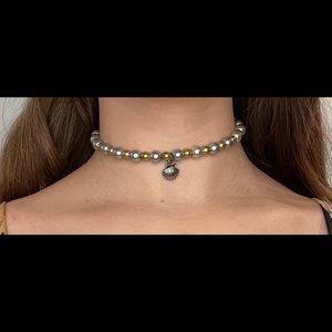 Pearl Choker Necklace Sea Shell Pendant